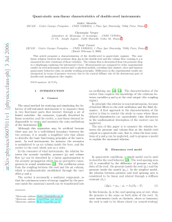 Quasi-static non-linear characteristics of double