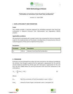 Estimation of emissions from fossil fuel combustion