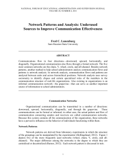 Network Patterns and Analysis