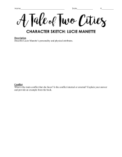 CHARACTER SKETCH: LUCIE MANETTE