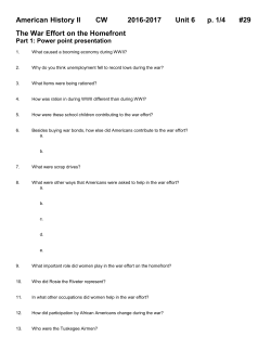 29cw-The War Effort on the Homefront