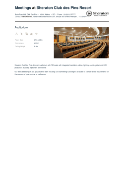 Meetings at Sheraton Club des Pins Resort