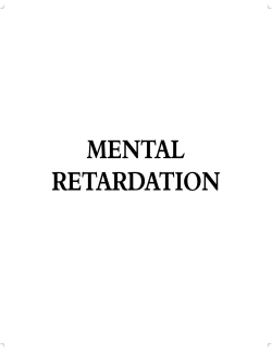 Mental Retardation - Rehabilitation Council of India