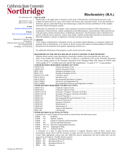 Biochemistry (B.S.)