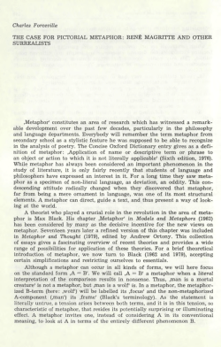 Charles Forceville THE CASE FOR PICTORIAL METAPHOR: REN&Eacute;