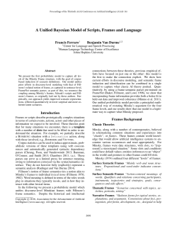 A Unified Bayesian Model of Scripts, Frames and Language
