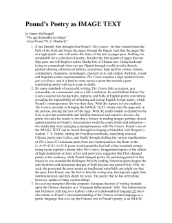 Pound`s Poetry as IMAGE TEXT