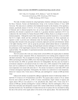 Indium extraction with HDEHP in menthol-based