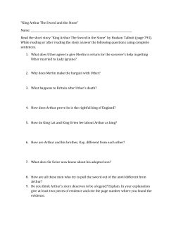 “King Arthur The Sword and the Stone” Name: