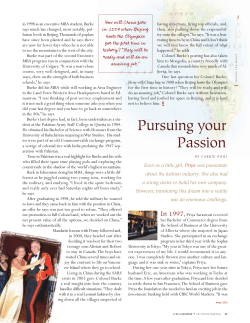 Pursuing your Passion - University of Alberta