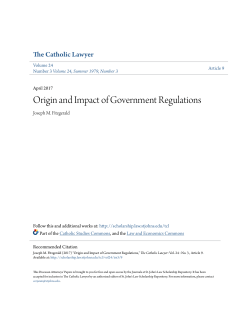 Origin and Impact of Government Regulations