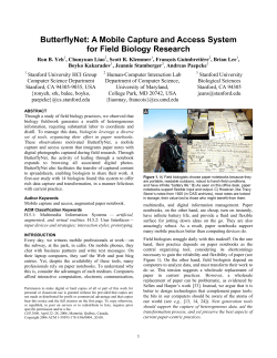 ButterflyNet: A Mobile Capture and Access System for Field Biology