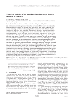 Numerical modeling of the semidiurnal tidal exchange through the