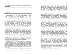 The Declatory Act as Portrayed in Colonial American