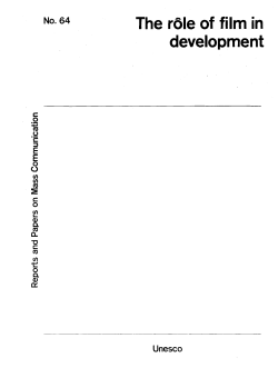 The Role of film in development - UNESDOC