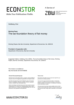 The tax-foundation theory of fiat money