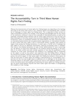 The Accountability Turn in Third Wave Human Rights Fact