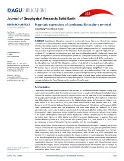 Magmatic expressions of continental lithosphere removal