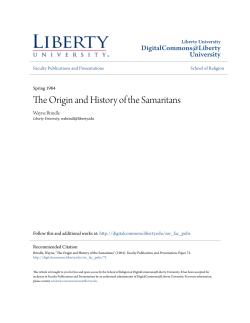 The Origin and History of the Samaritans