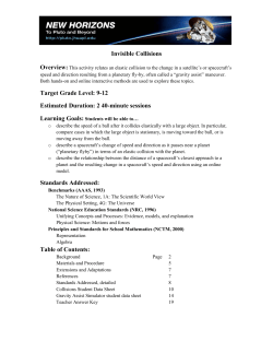 Invisible Collisions Target Grade Level: 9