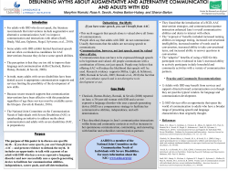 Debunking Myths About AAC and Adults with IDD