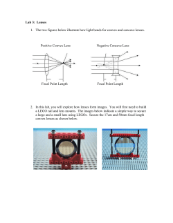 Lab 3: Lenses 1. The two figures below illustrate how light bends for