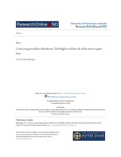 Ted Hughes and the role of the artist as quest hero