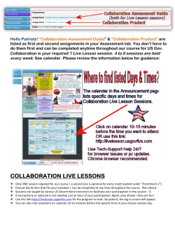 COLLABORATION LIVE LESSONS