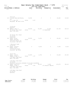 Real Estate Tax Commitment Book - 7.870