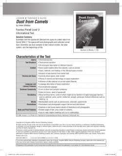 Dust from Comets - Houghton Mifflin Harcourt