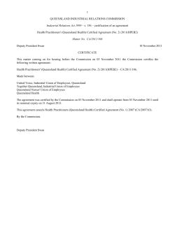 Health Practitioners` (Queensland Health) Certified Agreement (No. 2)