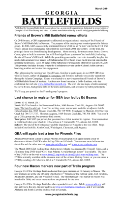 Mar 2011 - Georgia Battlefields Association