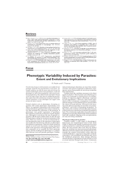 Phenotypic Variability Induced by Parasites