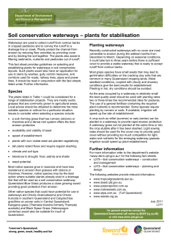 Soil conservation waterways
