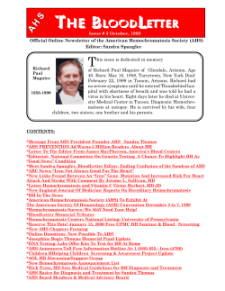 PDF BloodLetter # 3 - American Hemochromatosis Society