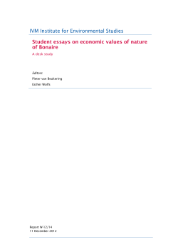 IVM Institute for Environmental Studies Student
