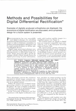 Methods and Possibilities for Digital Differential Rectification