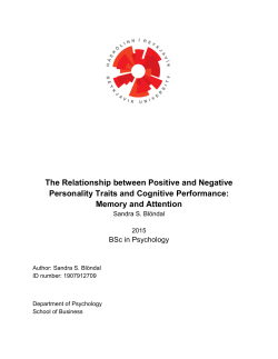 The Relationship between Positive and Negative Personality Traits