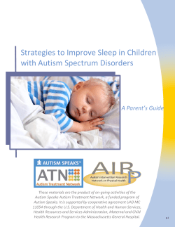 Strategies to Improve Sleep in Children with Autism Spectrum