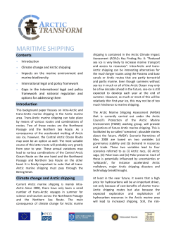 Policy brief Arctic shipping