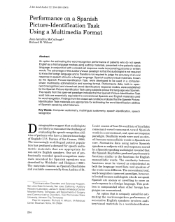 Performance on a Spanish Picture-Identification Task Using a