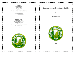 Comprehensive Investment Guide To Zimbabwe