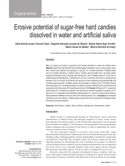 Erosive potential of sugar-free hard candies dissolved in water and