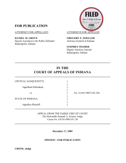 Crystal Sanquenetti v. State of Indiana