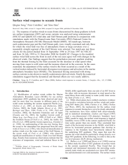 (2006) Surface wind response to oceanic fronts