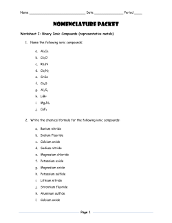 NOMENCLATURE PACkET