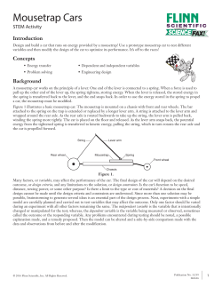 Mousetrap Cars - Flinn Scientific