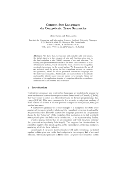 Context-free Languages via Coalgebraic Trace
