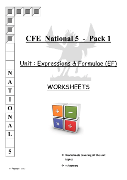 Nat 5 Pack 1- Unit EF (complete)