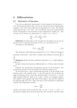 2 Differentiation